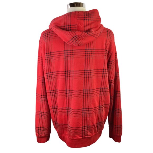 Blake Shelton X Lands End Hooded Jacket Full Zip Red Plaid XLT Tall Sherpa Lined - Picture 5 of 11
